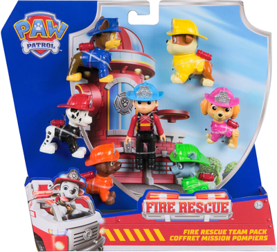 Set figurina aksioni Spin Master PAW Patrol Fire Rescue Team, 7 copë, shumëngjyrëshe