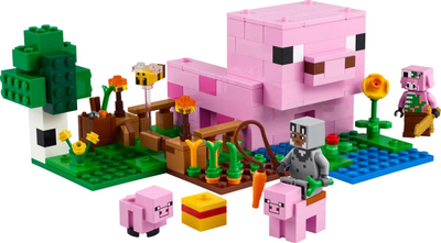 Set ndërtimi LEGO Minecraft Pig House 21268, për fëmijë, shumëngjyrësh