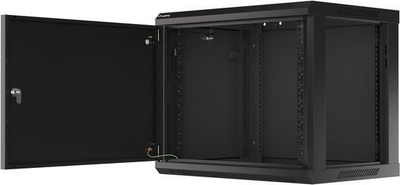 Kabinet rrjeti për mur Lanberg WF01-6409-00B, 19", 9U, i zi