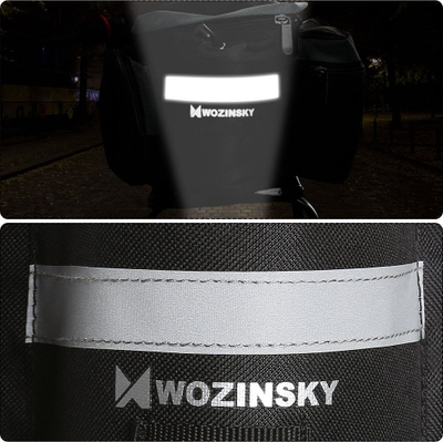 Çantë bagazhi për biçikletë Wozinsky, 6L, kundra ujit, e zezë