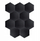 Panel akustik Bitmat DNA AM3 BK, set 10 copë, 3 cm, i zi