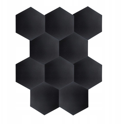 Panel akustik Bitmat DNA AM3 BK, set 10 copë, 3 cm, i zi