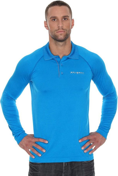 Bluzë për meshkuj Brubeck Prestige (LS10620), XXL, e kaltër