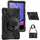 Mbrojtëse tableti Armor Case për Samsung Galaxy Tab S9 S9 FE, me dorezë, rrip edhe stendë 360°, e zezë