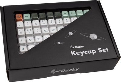 Set keycaps Ducky Dino MDA, PBT, Dye Sub, bardhë jeshile