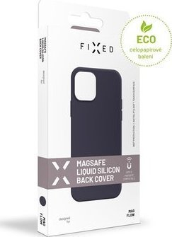 Maskë mbrojtëse FIXED MagFlow për iPhone 14 Pro Max, MagSafe, silikoni, blu