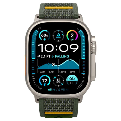 Rrip ore Spigen Athlex Air për Apple Watch, material tekstil sportiv, mbyllje me velcro, jeshile Active Green