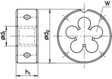 Кружна филјера Fanar Inch Die 3/8"-24 UNF, HSS