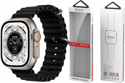Rrip ore Yesido WB21 për Apple Watch, silikon, 38/40/41 mm, i zi