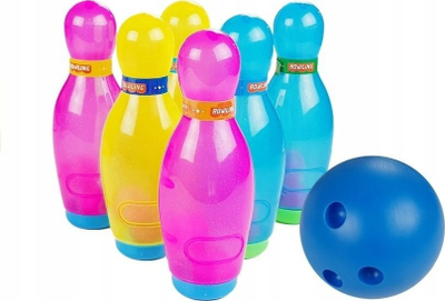 Set bowling për kalamoj Glitter, 6 birila, 1 top, shumëngjyrësh