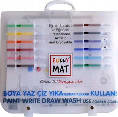 Set fletë ngjyrosje FunnyMat, 20 copa, silikon, 40 x 30 cm