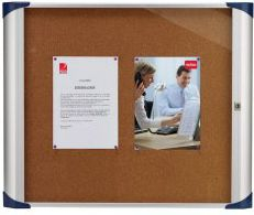 Vitrinë e brendshme Nobo Indoor Display Case 1902562, 6 x A4, tapet, argjendtë
