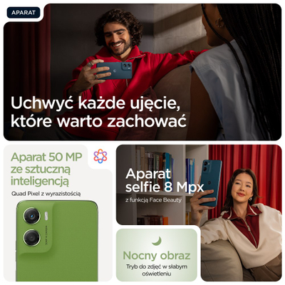Телефон Motorola Moto G06, 6.88\", 256GB, зелен