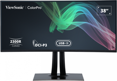 Monitor ViewSonic VP3881a, 38", UWQHD i lakuar, profesional, i zi