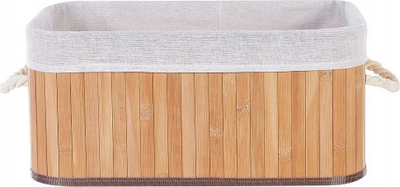 Set shportash Beliani Talpe, 5 copë, bambu, ngjyrë druri e hapur