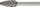Fre karbiti Pferd TC Burrs RBF 0618/6 Inox, për çelik inox, ngjyrë metalike