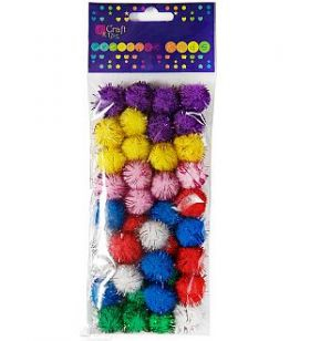 Toptha zbukurimi metalikë ArtFun, poliester, shumëngjyrësh