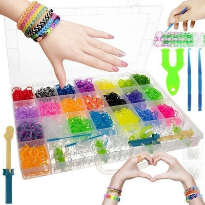 Set gomash elastike për byzylykë DIY, 22 ngjyra, me aksesorë