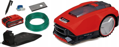 Роботска косилка Einhell Freelexo Smart 750, 18V, батерија 3.0Ah, црвена