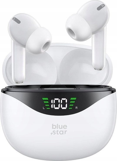 Kufje pa tela Blue Star TWS T60, Bluetooth 5.4, IPX4, të bardha