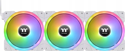 Ventilatorë PC Thermaltake SWAFAN EX12 RGB, set me 3 copa, 120mm, të bardhë