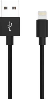 Kabllo USB Lightning Ansmann 1700-0078, 1.2m, alumini TPE, e zezë