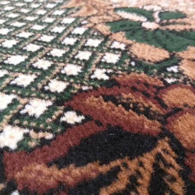 Tapet vintage, 200x300 cm, polipropilen BCF, me bordurë jeshile