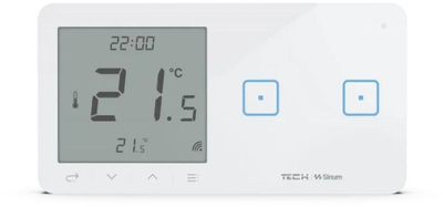 Kontroller dhome Sinum WSR-02mP RIGHT, çelës dyfishe me dy pola, ekran LCD, i bardhë me kabllo