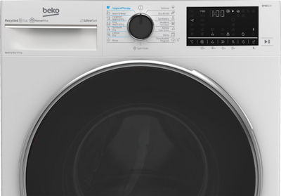 Lavatriçe‑tharëse Beko B5DFT59447W, me ngarkim përpara, e bardhë