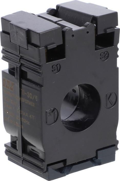 Transformator rryme F&amp;F TI-30-5, 1VA, 5A, për kabllo dhe shina