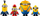 Lodër Minions me makinë banane, 4 figurina, shumëngjyrëshe