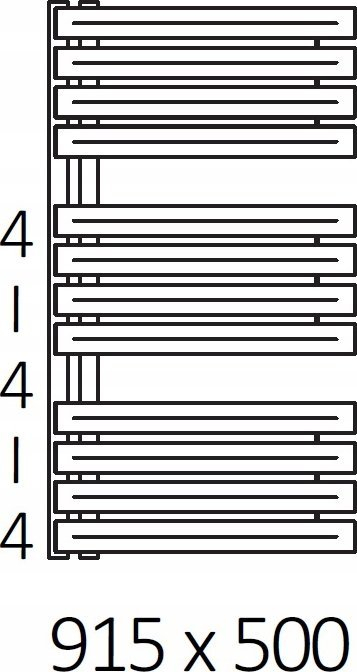 Radiator për banjo Terma Warp S Liptonn, 915x500mm, çelik, i bardhë