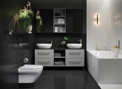 Set dushi Larga S951-410, gold matte, përfundim mat