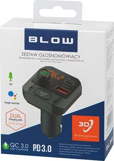 FM предавател Blow 74-175, Блутут 5.3, PD 30W QC 3.0, црн
