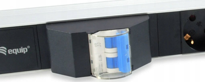 PDU Equip 333312, 6 dalje AC, 1U, e zezë