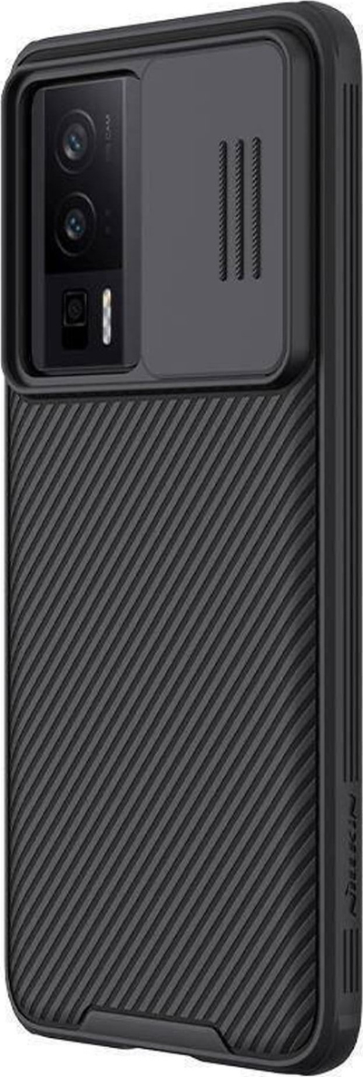 Këse telefoni NILLKIN CamShield Pro për Xiaomi Poco F5 F5 Pro, mbrojtëse, me kapak kamere që rrëshqet, e zezë
