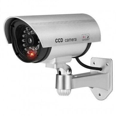 Kamerë false 4World IR1 CCTV, LED i kuq, për jashtë, argjendi