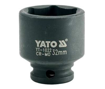 Çorape goditëse Yato YT-1022, 1/2", 32mm, 6-këndëshe, e zezë