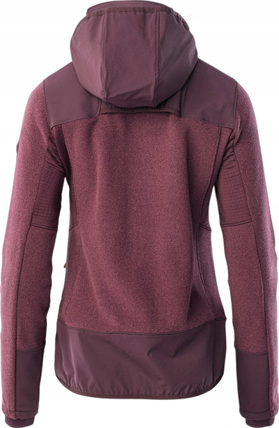 Bluzë sportive Hi-Tec Lady Turfo, fleece, me kapuç, lejla e errët