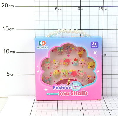 Set lodrash unaza për kalamaj Keditoys Fashion Sea Shells, 3+, shumëngjyrëshe
