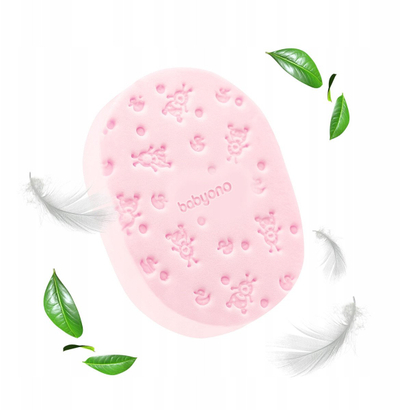 Мевест сунѓер за миење за бебиња BabyOno Washing Sponge, мек материјал, розова