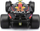 Makina modeli diecast Bburago Red Bull Racing RB19 #11 Sergio Perez, shkalla 1/24, me figurë piloti, shumëngjyrëshe