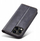 Këllëf me kapak Hurtel Magnetic Fancy për iPhone 14 Pro, me portofol, me qëndrim, i zi