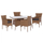 Set ngrënieje 5-pjesësh tav. 150×90 + krahëse rattan (HM11714.02)