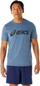 Bluzë sportive Asics Big Logo Tee, pambuk, me mëngë të shkurtra, blu