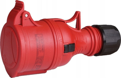 Prizë portative industriale Twist, 4P, 16A 400V, e kuqe
