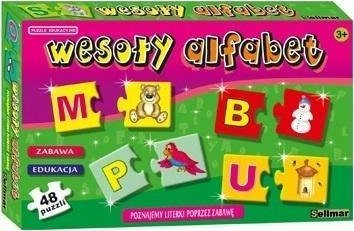 Puzzle edukativ Abino Merry Alphabet, 24 çifte, shumëngjyrësh