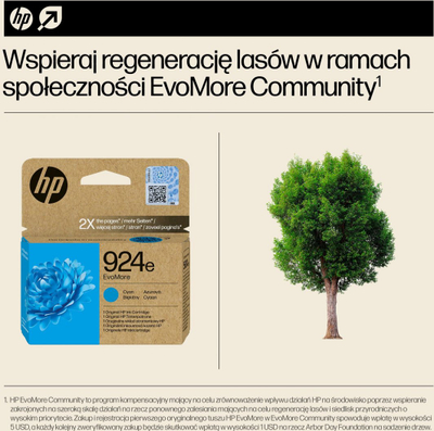 Ngjyrë për printer HP Ink 924e EvoMore, e kaltër 