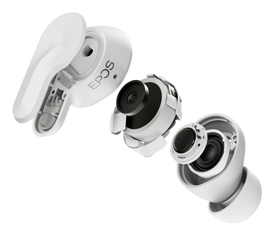 Kufje Bluetooth EPOS Adapt E1, in ear, ANC, të bardha