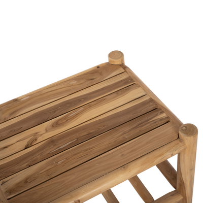 Set lounge kopshti Eddard HM9340, 4 pjesë, dru teak masiv, jastëkë të bardhë